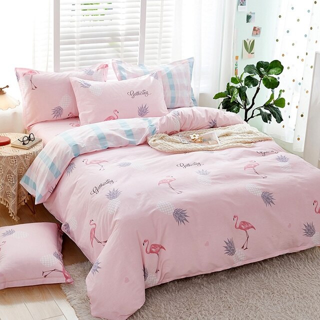 100% Cotton Bedding Sets Duvet Cover + Pillowcase Flowers Printi