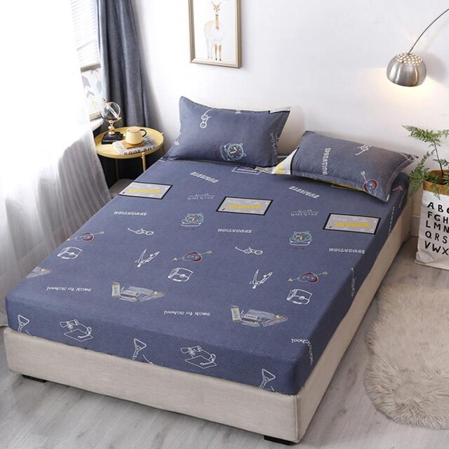All-inclusive Bed Sheet Print Bedspread Non-slip Fixed Mattress